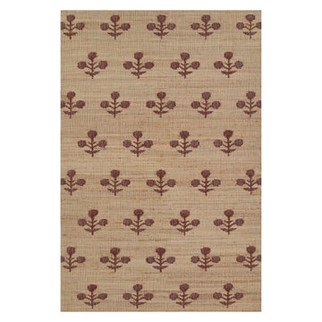 Bloom Jute Rug - Rust Rugs 
