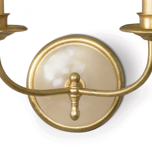 Fisher Double Sconce mounting detail. Detail view.