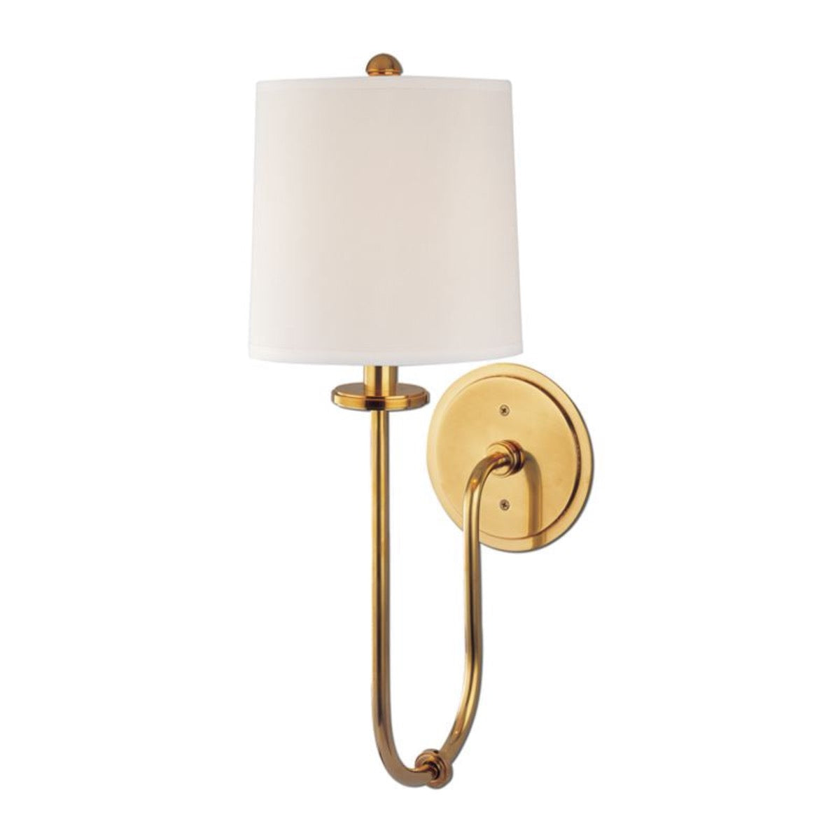 Brigitte Sconce Aged Brass. Left angle view.