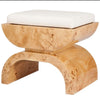 Burl Wood Stool. Left angle view.