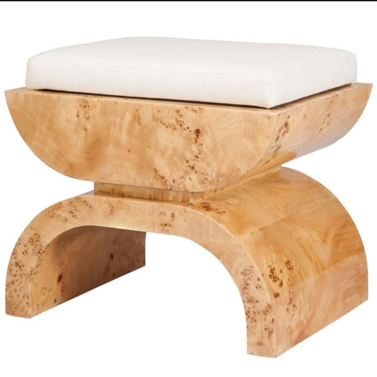 Burl Wood Stool. Left angle view.