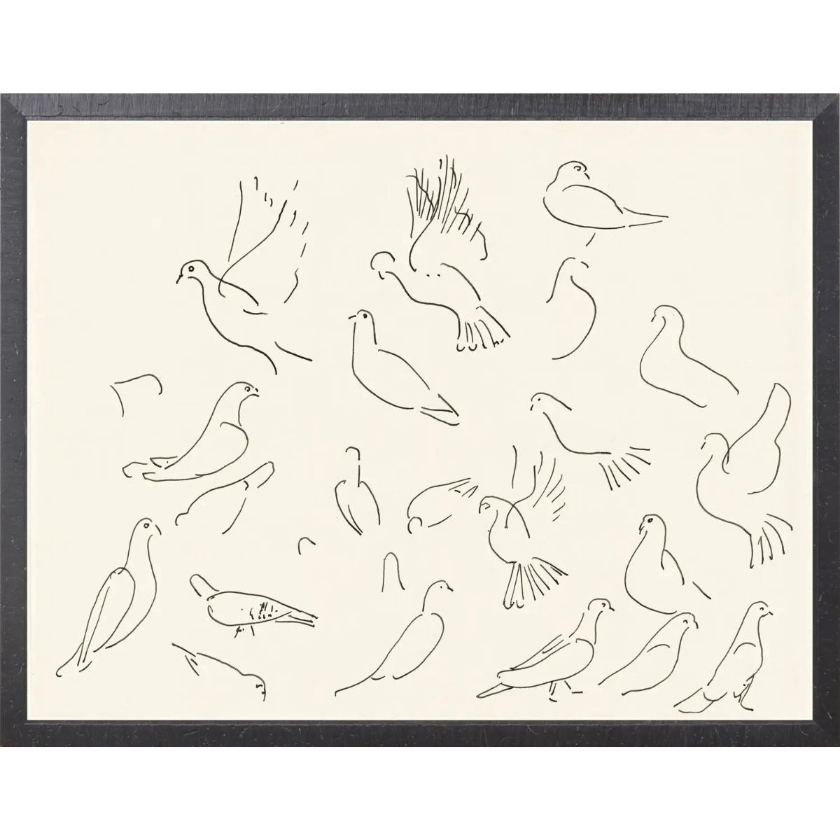 Cachet Doves Framed Art 