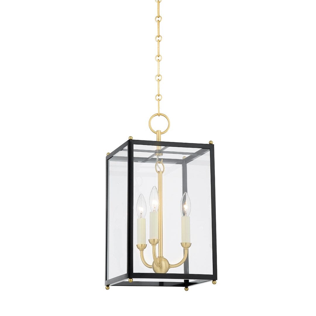 Chaselton Lantern Small Pendants Aged Brass/Darkest Blue 
