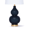 Claire Ceramic Table Lamp base Navy. Detail view.