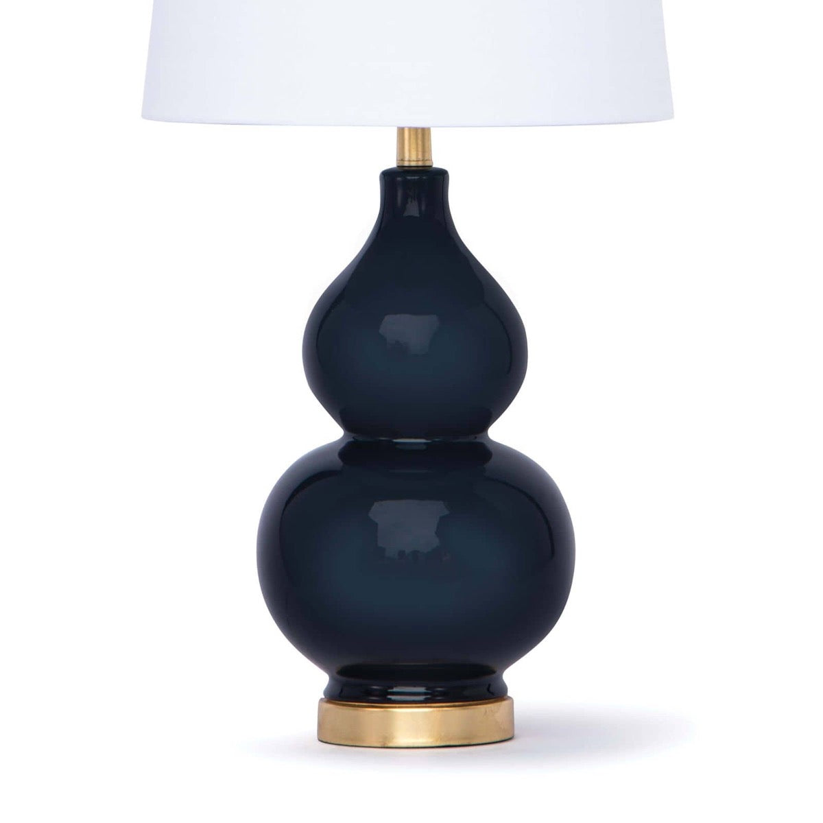 Claire Ceramic Table Lamp base Navy. Detail view.