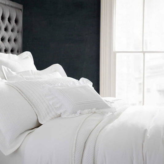 Classic Hemstitch White Duvet Cover 