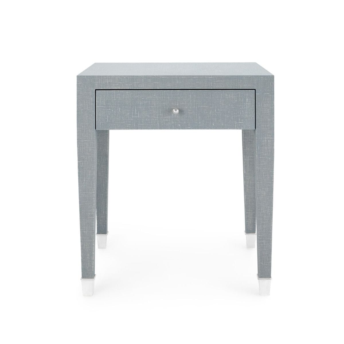 Claudette Side Table Gray and Nickel 