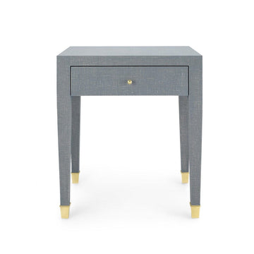 Claudette Side Table Gray and Brass 
