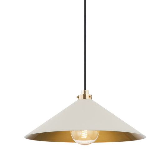 Clivedon Pendant Large Pendants Aged Brass/Off White 