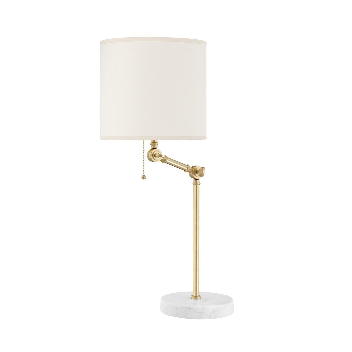 Clovelly Table Lamp Aged Brass. Left side view. 