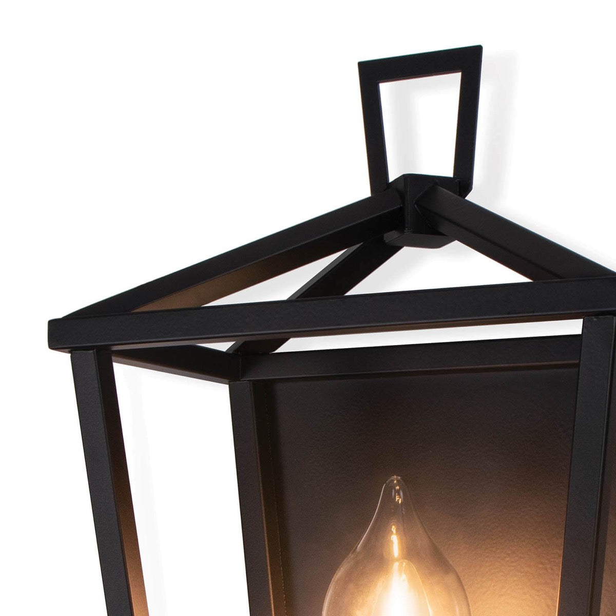Hampton Outdoor Sconce top. Detail view.