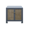 Colette Occasional Cabinet Matte Dark Grey Lacquer. Front view.
