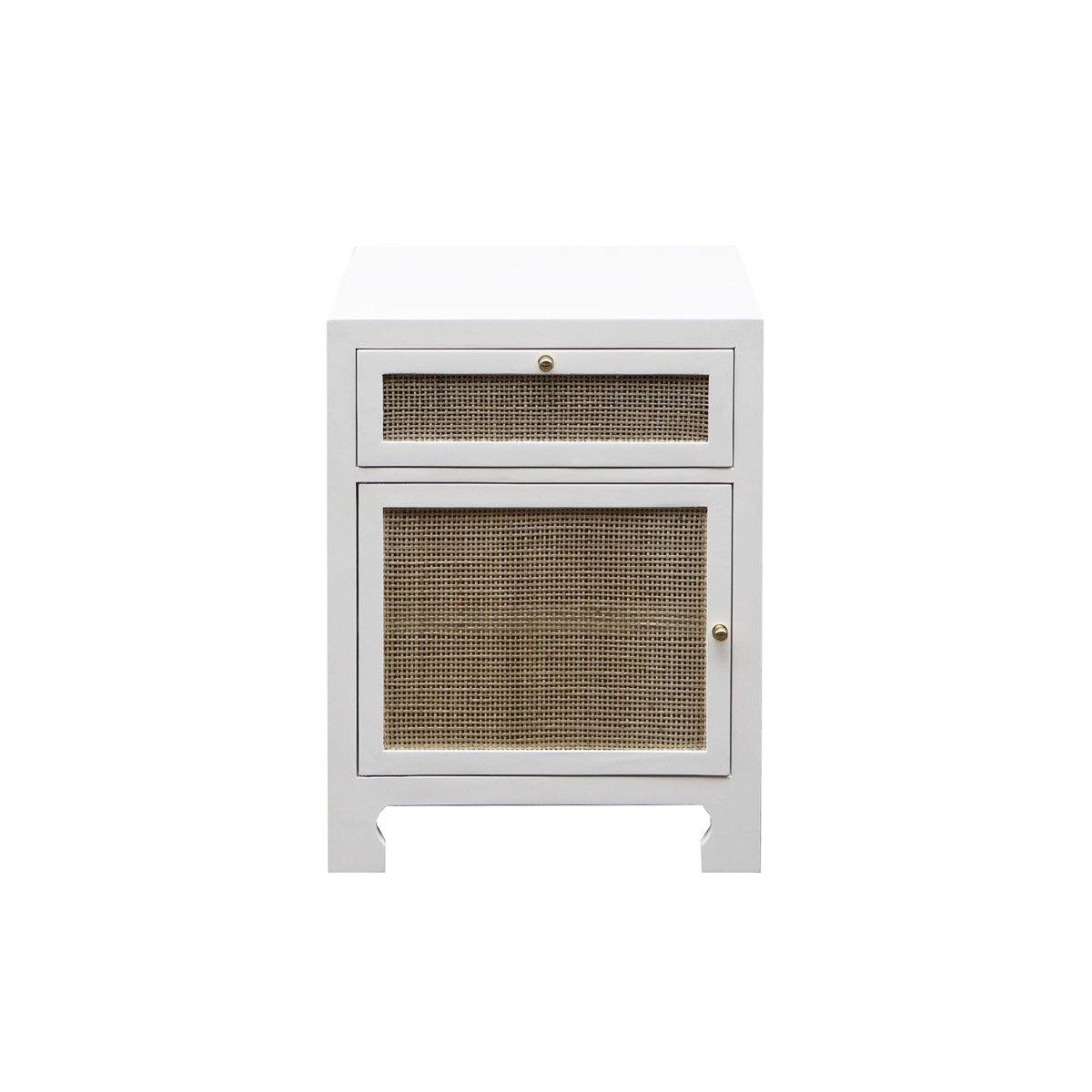 Colette Single Door Cabinet. Front view.