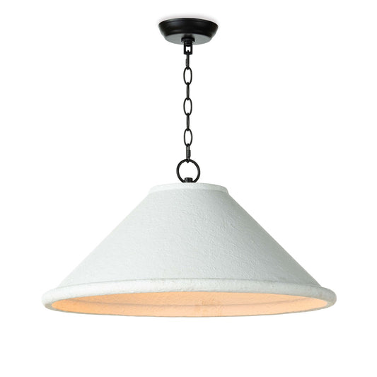 Billie Concrete Pendant - Large. Front view.
