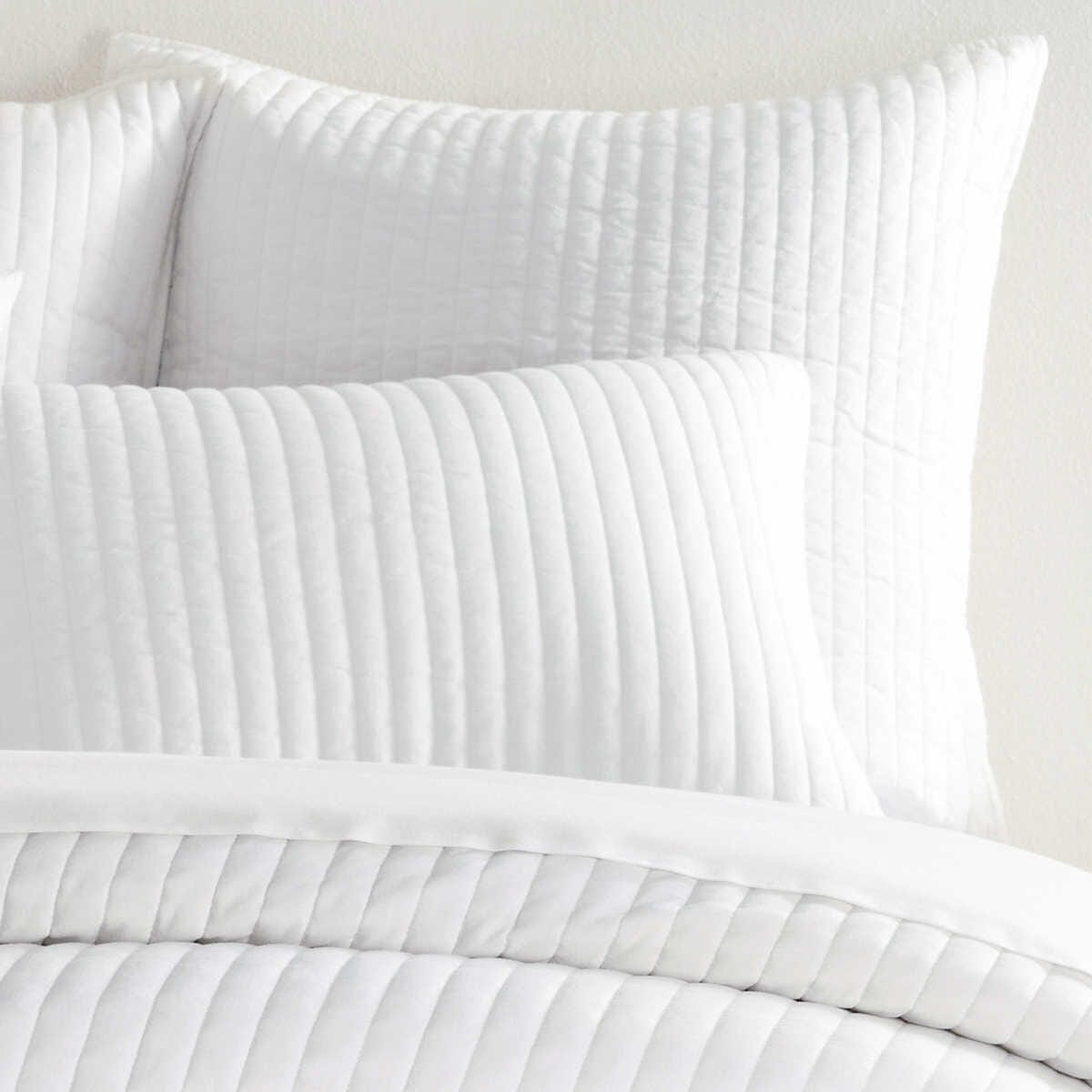 Cozy Cotton White Quilted Sham Pillowcases & Shams 