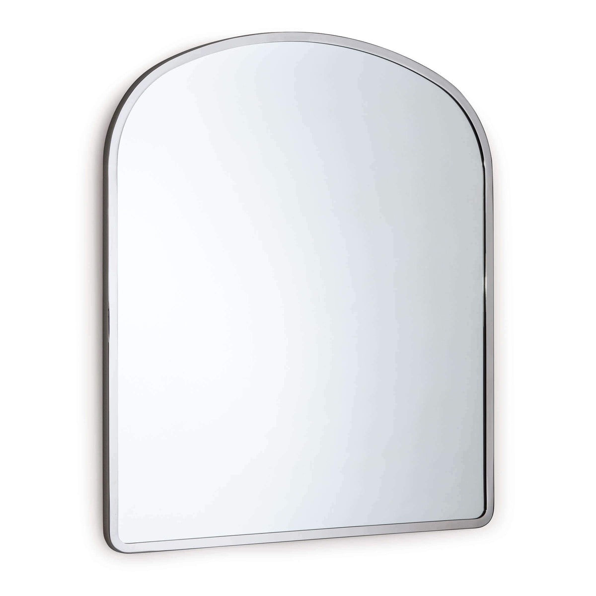 Demi Mirror Natural Brass. Right angle view. 