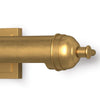 Devon Picture Light - Large Natural Brass right side. Detail view. 