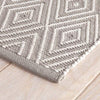 Diamond Fieldstone/Ivory Indoor/Outdoor Rug corner detail. Close-up detail view. 