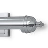 Devon Picture Light - Large Polished Nickel right side. Detail view. 