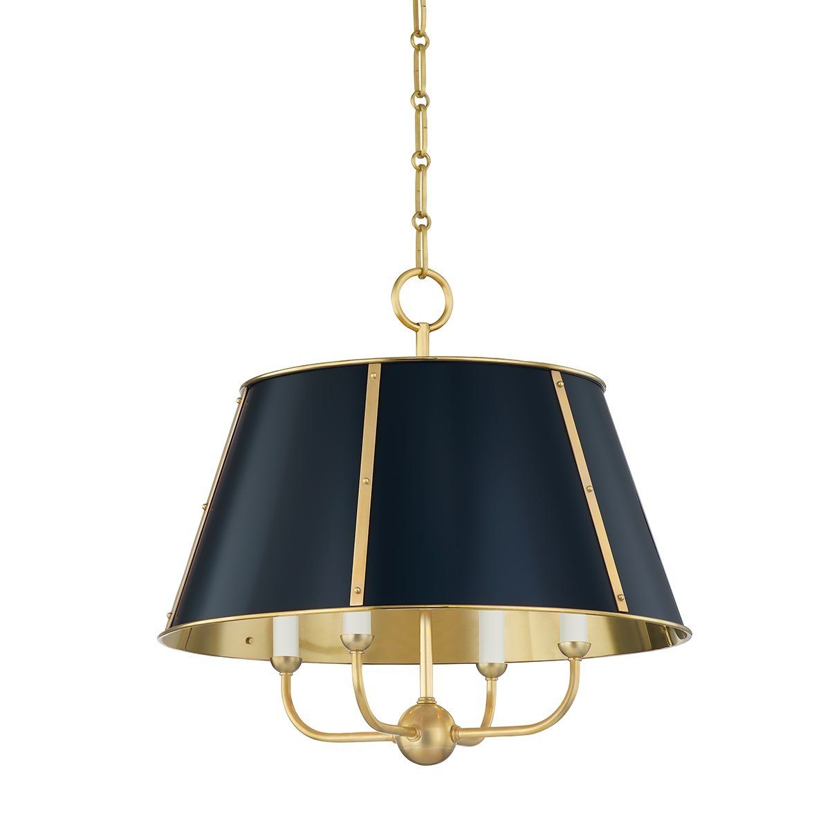 Dorset Navy Chandelier Small. Front view.