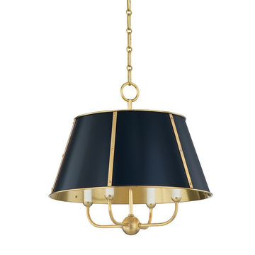 Dorset Navy Chandelier Small. Front view.