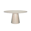 Duke Dining Table Cerused Oak. Front view.