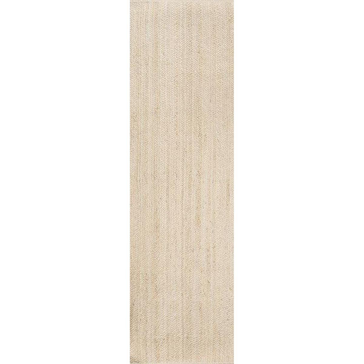 Dunes Jute Rug - Light 2'3" X 8' Runner. Top view.