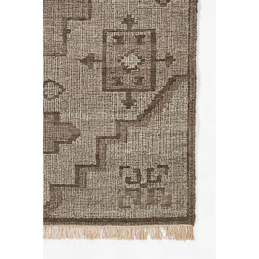 Dunmore Rug corner detail. Close-up detail view. 