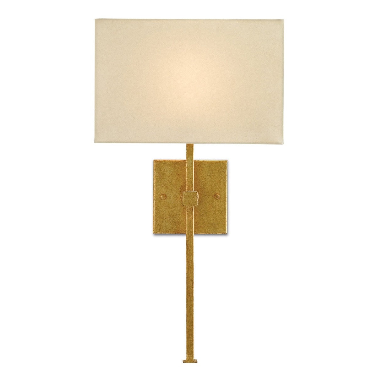 Elgin Sconce. Light on. Front view.