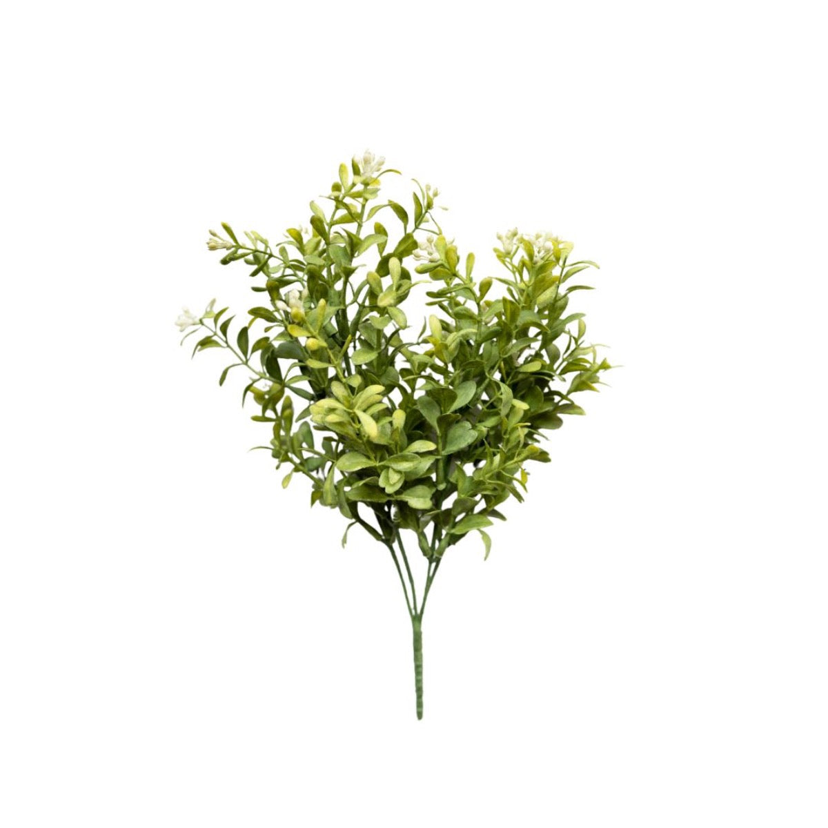 Faux Boxwood Bush 12". Front view. 
