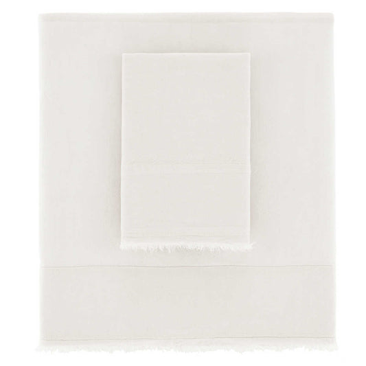 Faye Linen Dove White Sheet Set Bedding 
