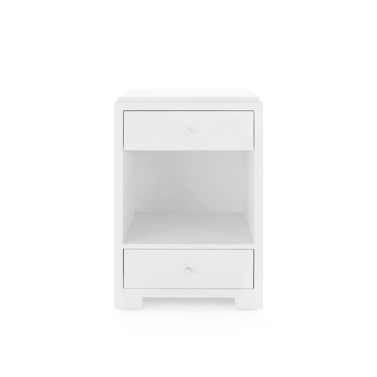 Fedor Side Table White Grasscloth 