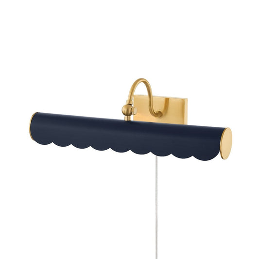 Fifi Picture Light Medium Picture Light Aged Brass/Soft Navy 