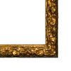 Gold gilded frame corner detail. Detail view.