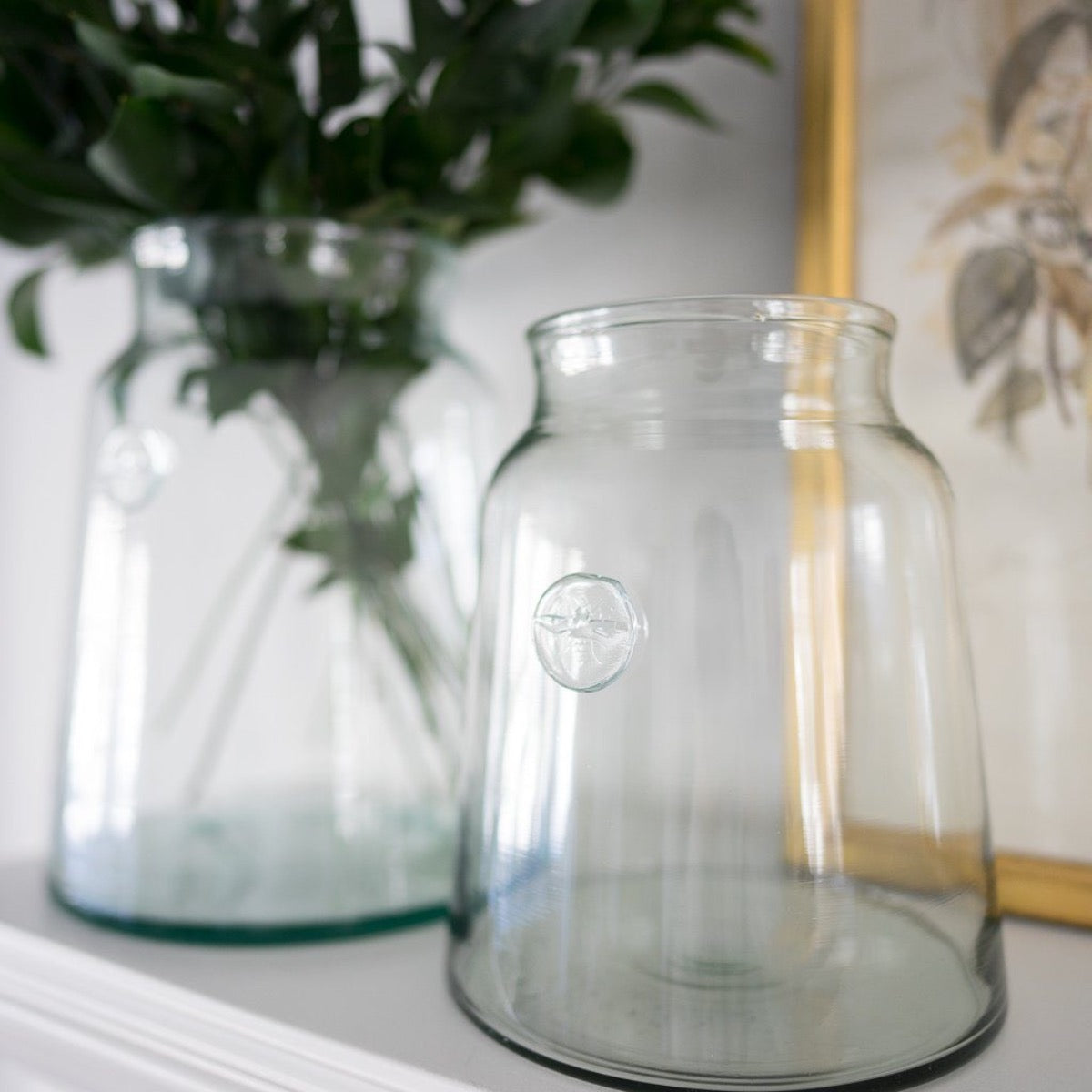 Large French Mason Jar, Etu French Glass Vase