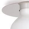 Freya Flush Mount Polished Nickel left side. Detail view.