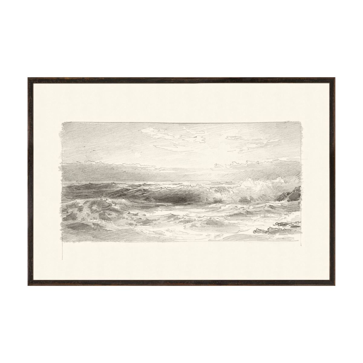 Graphite Seascape I. Front view.