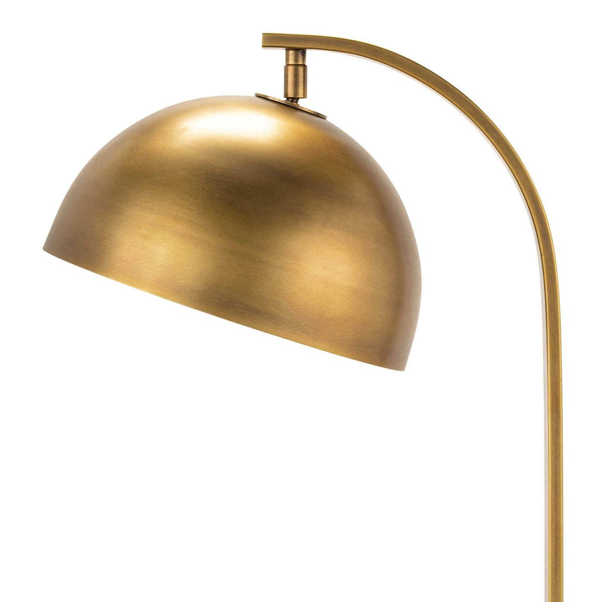 Harwich Desk Lamp shade Natural Brass. Detail view. 