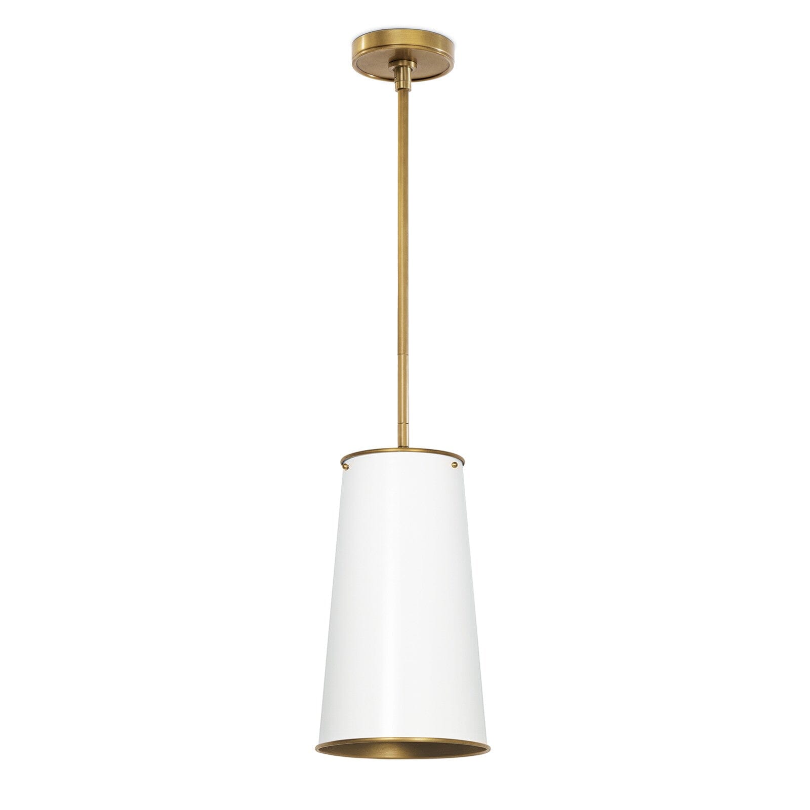 Hattie Pendant Pendants White and Natural Brass 