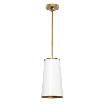 Hattie Pendant Pendants White and Natural Brass 