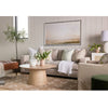 Henry Sofa styled with artwork, greenery and spring decor. Styled view. 