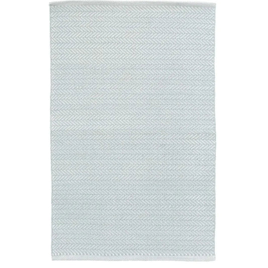 Herringbone Light Blue/Ivory Indoor/Outdoor Rug Rugs 