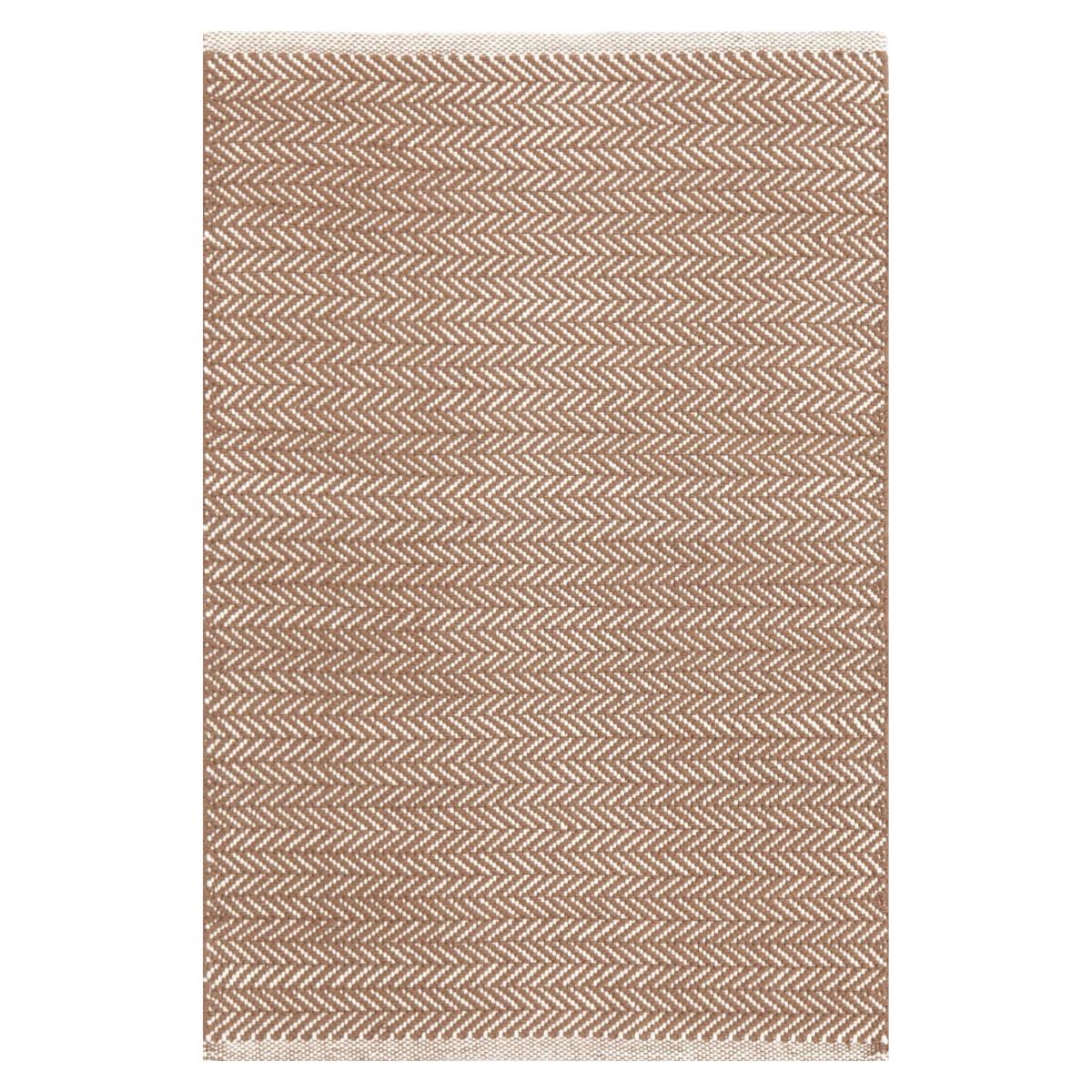 Herringbone Stone Woven Cotton Rug. Top view. 