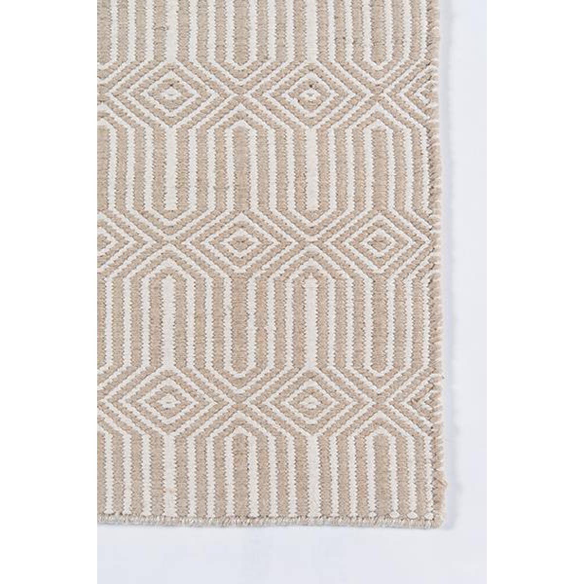 Huron Indoor/Outdoor Rug - Beige corner detail. Close-up detail view. 
