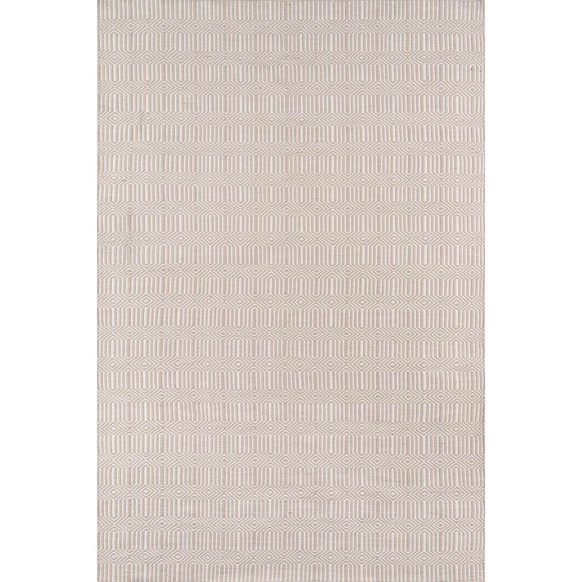 Huron Indoor/Outdoor Rug - Beige 2' X 3'. Top view.