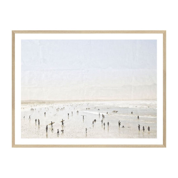 Beach Art Print in a Light Wooden Frame | Rainsford Company