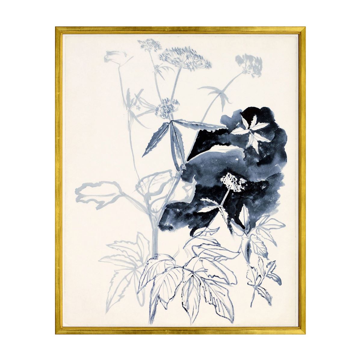 Inked Floral Study I. Front view.
