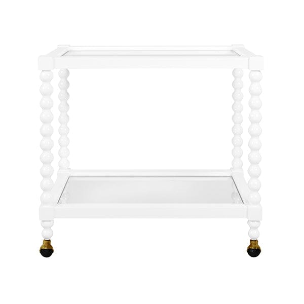 Isadore Side Table Accent Tables Glossy White Lacquer 