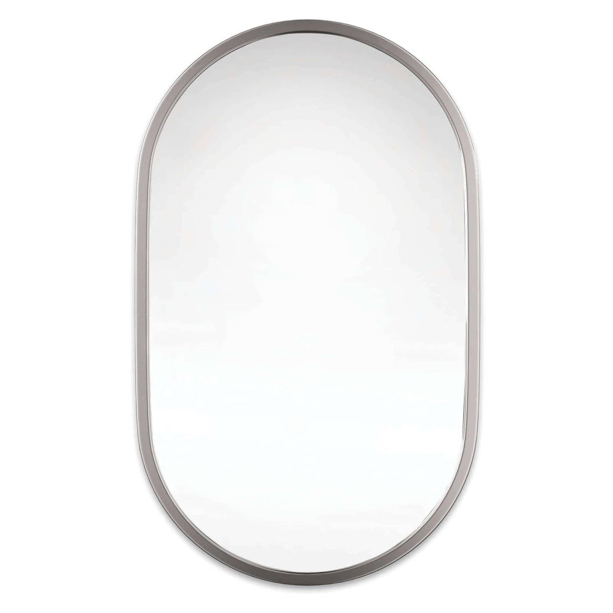 Josie Mirror Polished Nickel. Front view.