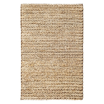 Jute Woven Natural Rug. Top view.